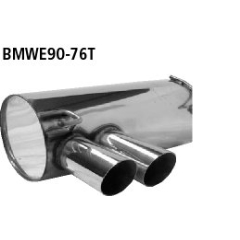 Escape deportivo final doble 2x76 mm 20 cortado BMW Serie 3 E91 316d Estate Bastuck