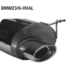 Escape deportivo final con tubo ovalado simple de salida 153x95 mm BMW Z3 Coupe 2.2l + 3.0l Bastuck