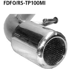 Tubo simple de salida 1x100 mm (diseno similar a instrumentos del audi tt) Ford Focus 1 RS ( 2002-2004) Bastuck