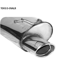 Escape deportivo final con tubo ovalado simple de salida 120x80 mm dcha. Toyota Verso 3 2009- Bastuck
