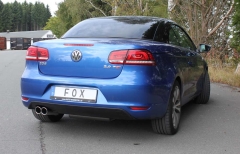 Escape final VW EOS 2,0l facelift Facelift final silencer on one side 2x80 Tipo 16 Fox